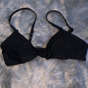 black swimsuit top